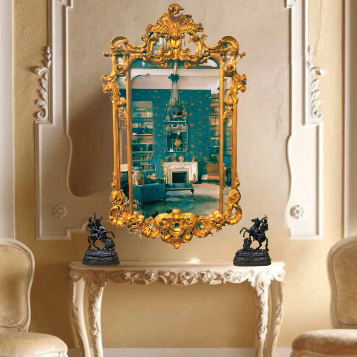 Meredith Gilded Egyptian Mirror